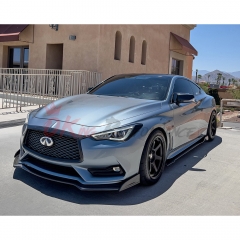 V Style Carbon Fiber Front Lip For Infiniti Q60 2016-2022