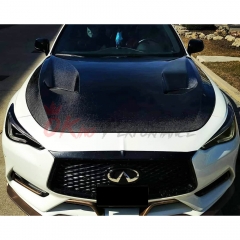 Vented Style Carbon Fiber Hood For Infiniti Q60 2016-2022