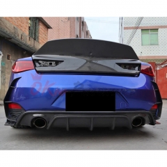 High Kick Style Carbon Fiber Rear Trunk Boot Lid For Infiniti Q60 2016-2022