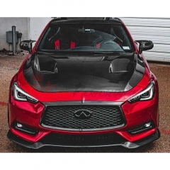 Vented Style Carbon Fiber Hood For Infiniti Q60 2016-2022