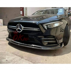 PakTechz Style Dry Carbon Fiber Front Lip For Mercedes Benz A-CLASS W177 A35 2018-2020