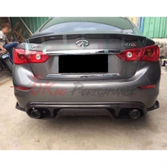 Carbon Fiber Rear Bumper Side Splitter For INFINITI Q50 2013-2024