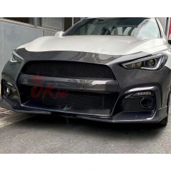 Blitz Style Carbon Fiber Front Bumper For Infiniti Q60 2016-2022