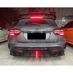 Carbon Fiber (Cfrp) Rear Diffuser With LED For GLA45 X156 2014-2020