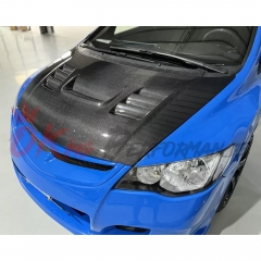 Ings Style Carbon Fiber (CFRP) Hood For Honda Civic FD2 2006-2010