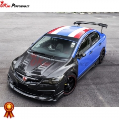 JS Style Carbon Fiber (CFRP) Rear Spoiler For Honda Civic FD2 2006-2010