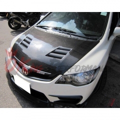 Mugen Style Carbon Fiber (CFRP) Hood For Honda Civic FD2 2006-2010