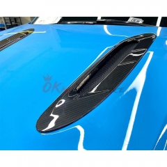 Mansory Style Dry Carbon Fiber Hood Vent Trims For Aston Martin DBX