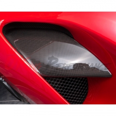 Dry Carbon Fiber Side Air Vent Covers (Add on) For Ferrarir 488 GTB Spider 2015-2019