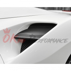 Dry Carbon Fiber Side Air Vent Covers (Add on) For Ferrarir 488 GTB Spider 2015-2019