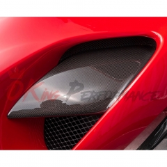 Dry Carbon Fiber Side Air Vent Covers (Add on) For Ferrarir 488 GTB Spider 2015-2019