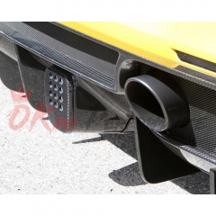 Without Camera Hole Style Dry Carbon Fiber Fog Lamp Cover (Replacement) For Ferrari 488 GTB Spider 2015-2019