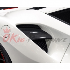 Dry Carbon Fiber Side Air Vent Covers (Add on) For Ferrarir 488 GTB Spider 2015-2019