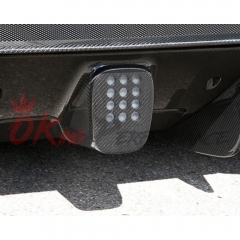 Without Camera Hole Style Dry Carbon Fiber Fog Lamp Cover (Replacement) For Ferrari 488 GTB Spider 2015-2019