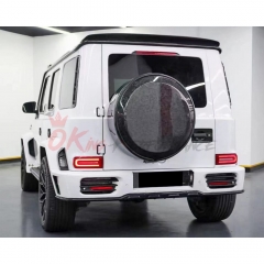 Mansory Style Dry Carbon Fiber Wheel Spare Tire Ring Cover For Mercedes Benz G Class W464 G500 AMG G63 2018-2024