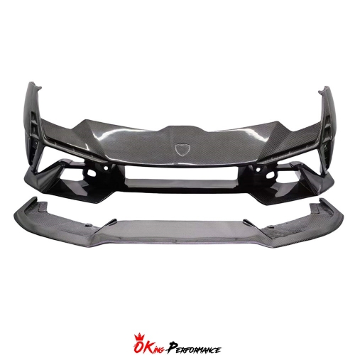 Tecnica Style Dry Carbon Fiber Front Bumper For Lamborghini Huracan LP610-4 LP580 EVO