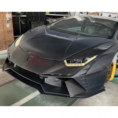 Tecnica Style Dry Carbon Fiber Front Bumper For Lamborghini Huracan LP610-4 LP580 EVO