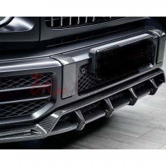 TopCar Style Dry Carbon Fiber Front Bumper Trims For Mercedes Benz G Class W464 AMG G63 2018-2024