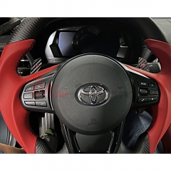 V1 Custom Made Carbon Fiber LED Display Steering Wheel For Toyota GR Supra MK5 A90 A91 2019-2024