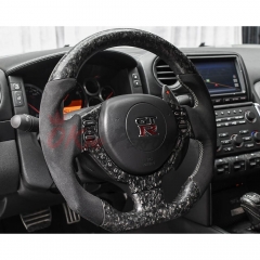 Forged Carbon Fiber Steering Wheel Cover For Nissan R35 GTR 2008-2016