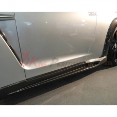 Wald Style Carbon Fiber Side Skirt For Nissan R35 GTR 2008-2016