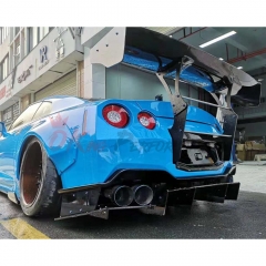 LB V2 Style Carbon Fiber Rear Bumper & Rear Diffuser For Nissan R35 GTR 2008-2016