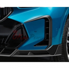 Paktechz Style Dry Carbon Fiber Front Canards For BMW X6 G06 LCI M60I 2024