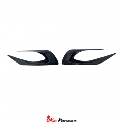 Batfury Style Dry Carbon Fiber Front Bumper Side Vent Trim For Ferrari 296 2021-2025