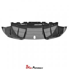 OEM Style Dry Carbon Fiber Rear Diffuser For Ferrari 296 2021-2025