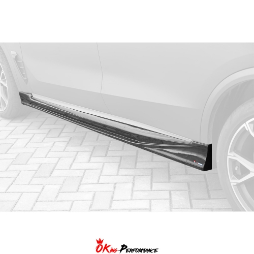 TAKD Style Dry Carbon Fiber Side Skirt For BMW X5 G05 LCI 2019-On