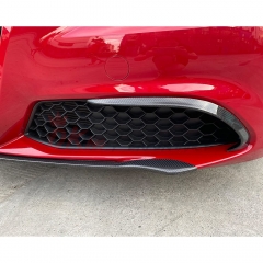 B Style Carbon Fiber Front Bumper Vent Trim For Alfa Romeo Giulia Base Ti 2016-2023