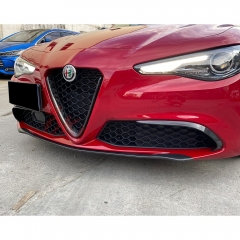 B Style Carbon Fiber Front Bumper Vent Trim For Alfa Romeo Giulia Base Ti 2016-2023