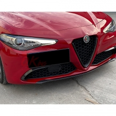 B Style Carbon Fiber Front Bumper Vent Trim For Alfa Romeo Giulia Base Ti 2016-2023