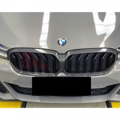 Dry Carbon Fiber Dual Slat Grille For BMW 5 Series G30 G38 LCI F90 M5 2020-2023