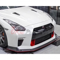 CMST Style Half Carbon Fiber Front Bumper With Front Lip For Nissan R35 GTR 2008-2016