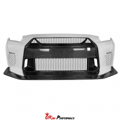 CMST Style Half Carbon Fiber Front Bumper With Front Lip For Nissan R35 GTR 2008-2016