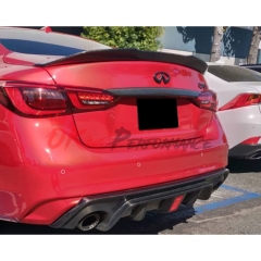 Dry Carbon Fiber Trunk Lid Cover Trim (with out logo) For INFINITI Q50 2018-2024