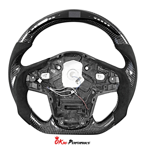 V1 Custom Made Carbon Fiber LED Display Steering Wheel For Toyota GR Supra MK5 A90 A91 2019-2024