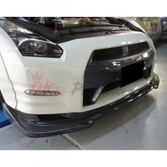 Top Secret Style Carbon Fiber Front Lip For Nissan R35 GTR DBA 2012-2016