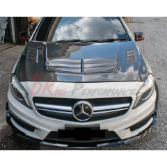 Varis-Style Carbon Fiber Hood For Mercedes-Benz A-class W176 A180 A200 A250 A260 A45 AMG 2013-2017