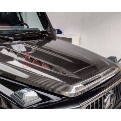 Paktechz Style Dry Carbon Fiber Engine Hood For Mercedes Benz G Class W464 G350 G500 AMG G63 2019-2022