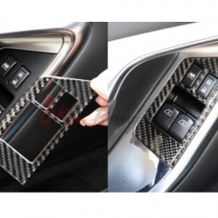 Dry Carbon Fiber Interiors Door Window Switch Lift Cover Trim For Nissan R35 GTR 2008-2016