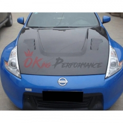 Vented Style Carbon Fiber Hood For Nissan 370Z Z34 2008-2019