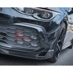 CMST Style Carbon Fiber Front Bumper Canards For VW Golf MK8 GTI 2021-2025