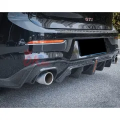 CMST Style Carbon Fiber Rear Roof Spoiler Wing For VW Golf MK8 GTI 2021-2025