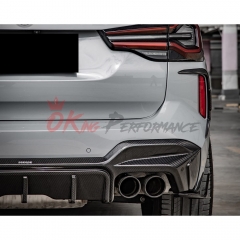 SQ Style Dry Carbon Fiber Rear Bumper Side Canards For BMW F97 X3M LCI 2022-2024