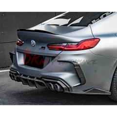 SQ Style Dry Carbon Fiber Rear Bumper Side Vents Trim For BMW M8 F91 F92 F83 2020-2024