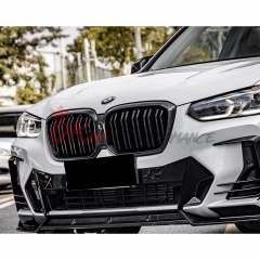 Dry Carbon Fiber Front Bumper Grille For BMW X3 G01 G08 X4 G02 LCI 2022-2024