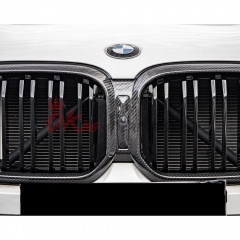 Dry Carbon Fiber Front Bumper Grille For BMW X3 G01 G08 X4 G02 LCI 2022-2024