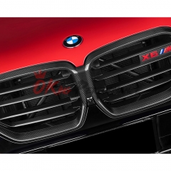 Dry Carbon Fiber Front Bumper Grille For BMW X6M F96 LCI 2024-On